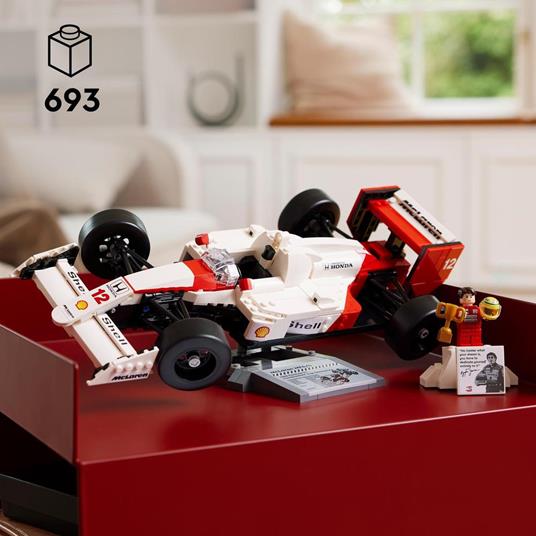 LEGO Icons 10330 McLaren MP4/4 e Ayrton Senna, Modellino da Costruire di Auto da Corsa F1 con Minifigure, Regalo per Adulti - 3