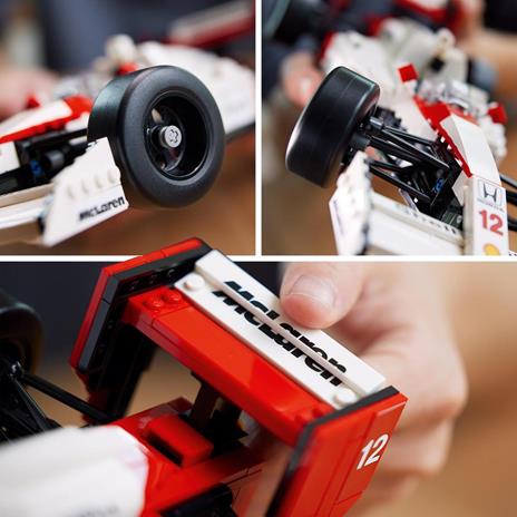 LEGO Icons 10330 McLaren MP4/4 e Ayrton Senna, Modellino da Costruire di Auto da Corsa F1 con Minifigure, Regalo per Adulti - 5