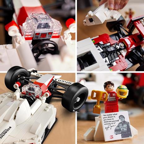 LEGO Icons 10330 McLaren MP4/4 e Ayrton Senna, Modellino da Costruire di Auto da Corsa F1 con Minifigure, Regalo per Adulti - 6