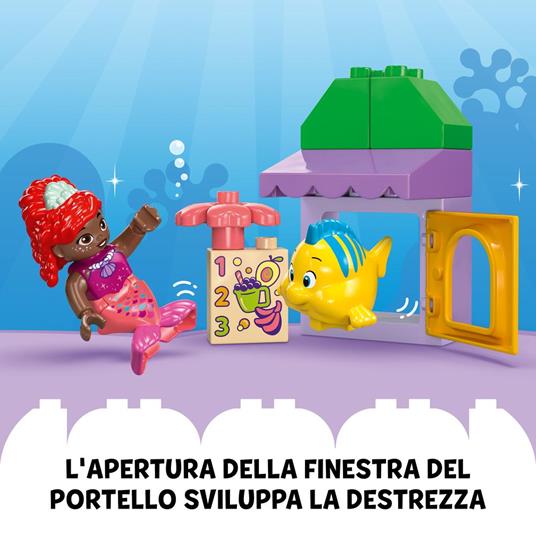 LEGO DUPLO Disney 10420 Il Chiosco del Caffè di Ariel e Flounder, Giocattolo della Sirenetta, Giochi Educativi Bambini 2+ - 5