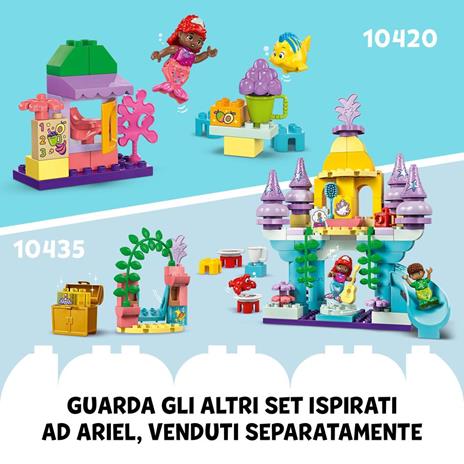 LEGO DUPLO Disney 10420 Il Chiosco del Caffè di Ariel e Flounder, Giocattolo della Sirenetta, Giochi Educativi Bambini 2+ - 7