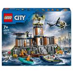 LEGO City 60419 Prigione sull’Isola della Polizia, Giocattolo ricco di Funzioni con Elicottero, Barca, Gommone e 7 Minifigure