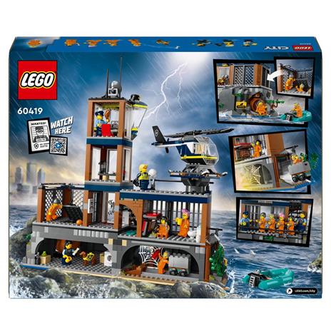 LEGO City 60419 Prigione sull’Isola della Polizia, Giocattolo ricco di Funzioni con Elicottero, Barca, Gommone e 7 Minifigure - 10
