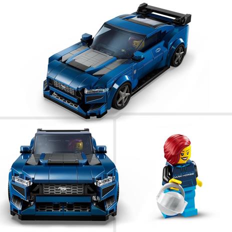 LEGO Speed Champions 76920 Auto Sportiva Ford Mustang Dark Horse Modellino di Macchina Giocattolo da Costruire per Bambini 9+ - 4