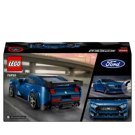LEGO Speed Champions 76920 Auto Sportiva Ford Mustang Dark Horse Modellino di Macchina Giocattolo da Costruire per Bambini 9+ - 8
