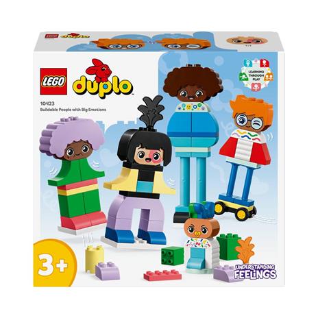 LEGO DUPLO 10423 Persone da Costruire con Grandi Emozioni, Gioco per Bambini 3+ Anni in su con 71 mattoncini e 5 Personaggi