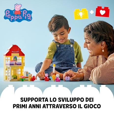 LEGO DUPLO 10433 La Casa del Compleanno di Peppa Pig, Giochi Creativi per Bambini 2+ Anni con 3 Personaggi, Playset Educativo - 2