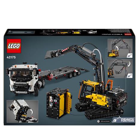 LEGO Technic 42175 Autocarro Volvo FMX ed Escavatore Elettrico EC230, Veicoli Giocattolo da Costruire, Regalo per Bambini 10+ - 10