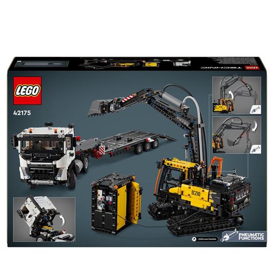 LEGO Technic 42175 Autocarro Volvo FMX ed Escavatore Elettrico EC230, Veicoli Giocattolo da Costruire, Regalo per Bambini 10+ - 10