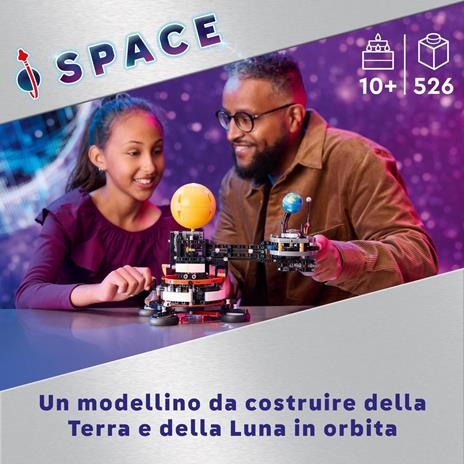 LEGO Technic 42179 Pianeta Terra e Luna in Orbita Giochi Spaziali per Bambini 10+ Sistema Solare da Costruire con Rotazione - 2