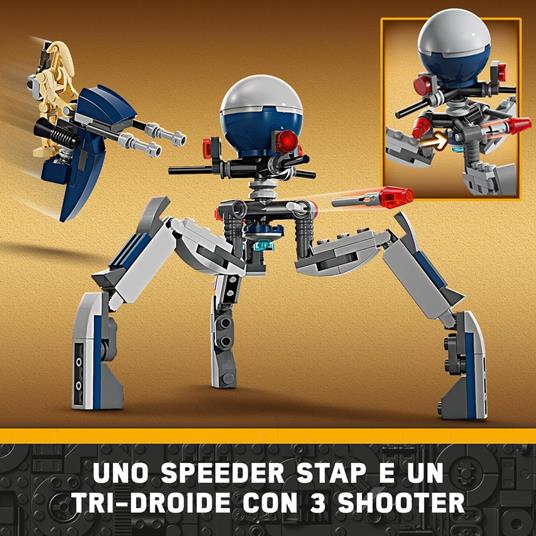 LEGO Star Wars 75372 Battle Pack Clone Trooper e Battle Droid con Veicolo Giocattolo Speeder Bike Idea Regalo Bambini 7+ Anni - 5