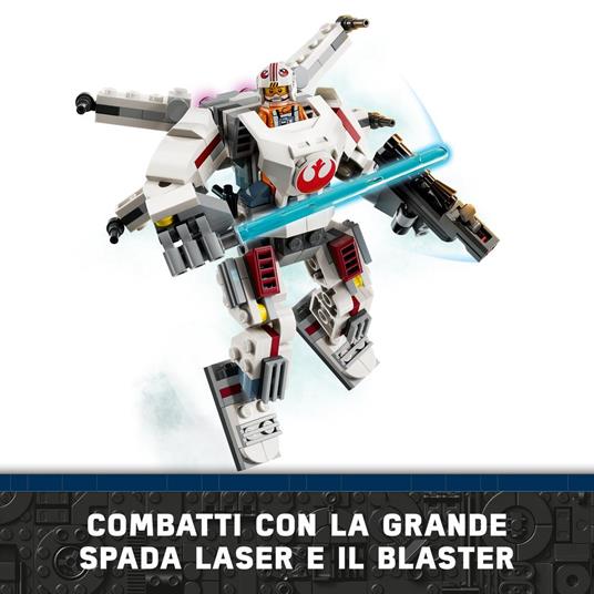 LEGO Star Wars 75390 Mech X-Wing di Luke Skywalker, Veicolo Robot Giocattolo, Giochi Bambini 6+, Piccolo Regalo da Collezione - 4