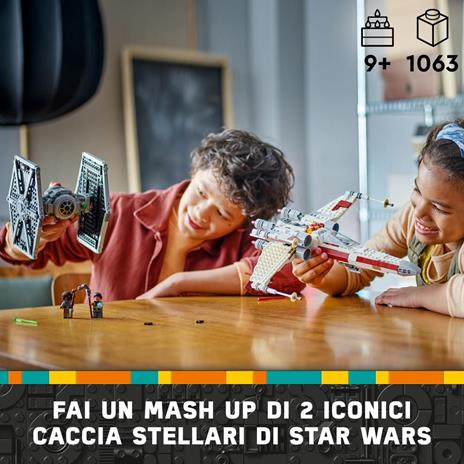 LEGO Star Wars 75393 Mash-up TIE Fighter e X-Wing, Modellini da Costruire di Astronavi Giocattolo, Giochi Creativi Bambini 9+ - 2