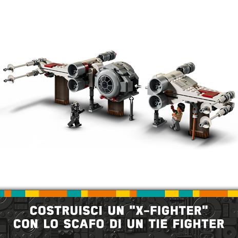 LEGO Star Wars 75393 Mash-up TIE Fighter e X-Wing, Modellini da Costruire di Astronavi Giocattolo, Giochi Creativi Bambini 9+ - 4