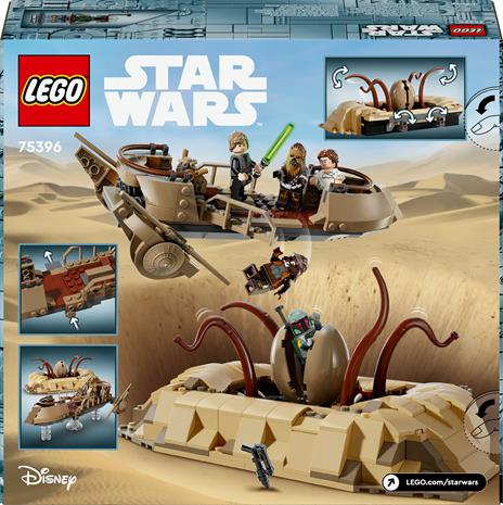 LEGO Star Wars 75396 Skiff del Deserto e Fossa del Sarlacc, Astronave Giocattolo e Mostro da Costruire, Giochi per Bambini 9+ - 4