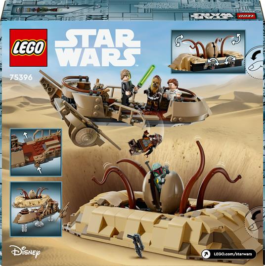 LEGO Star Wars 75396 Skiff del Deserto e Fossa del Sarlacc, Astronave Giocattolo e Mostro da Costruire, Giochi per Bambini 9+ - 4