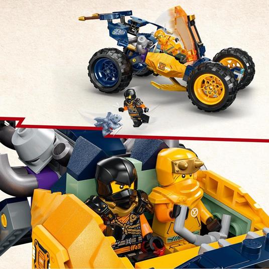 LEGO NINJAGO 71811 Buggy Fuoristrada Ninja di Arin, Giochi per Bambini 7+ Anni, Macchina Giocattolo con Drago e 4 Minifigure - 4