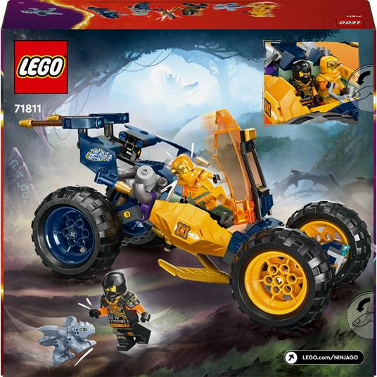 LEGO NINJAGO 71811 Buggy Fuoristrada Ninja di Arin, Giochi per Bambini 7+ Anni, Macchina Giocattolo con Drago e 4 Minifigure - 9