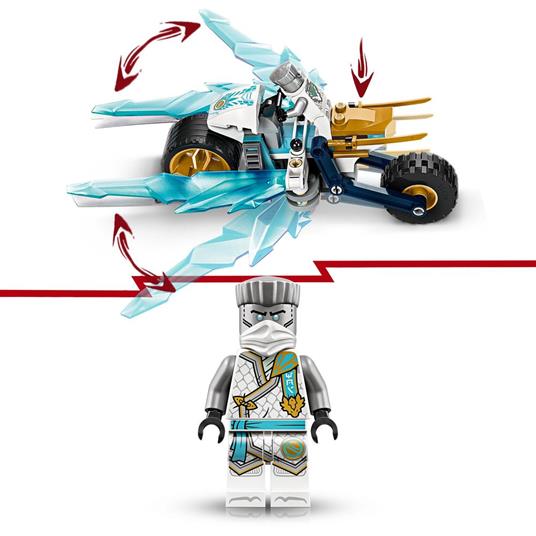 LEGO NINJAGO 71816 Moto di Ghiaccio di Zane, Veicolo Giocattolo da Costruire con 1 Minifigure, Gioco d'Azione per Bambini 7+ - 5