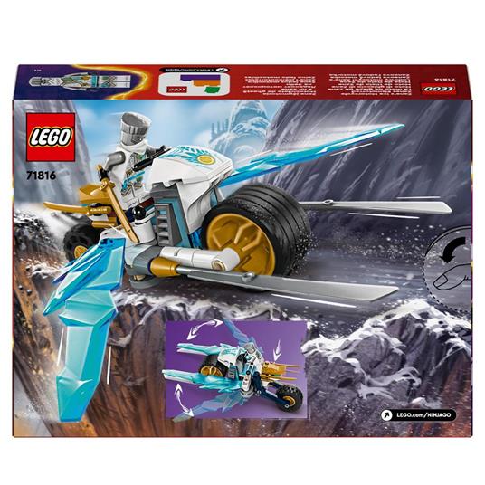 LEGO NINJAGO 71816 Moto di Ghiaccio di Zane, Veicolo Giocattolo da Costruire con 1 Minifigure, Gioco d'Azione per Bambini 7+ - 8