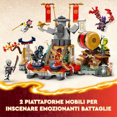 LEGO NINJAGO 71818 Torneo: Arena di Battaglia, Giochi per Bambini 7+ Anni con 6 Minifigure e Tempio con Funzioni da Costruire - 3