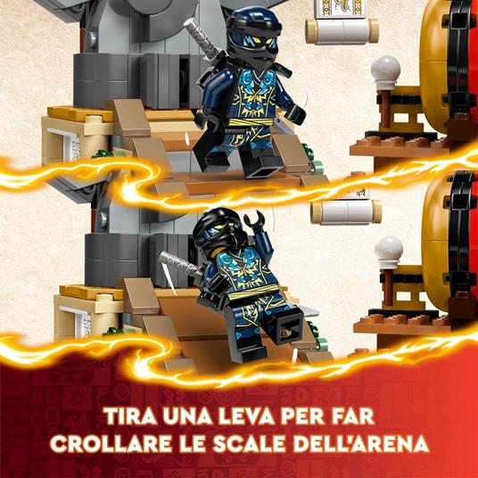 LEGO NINJAGO 71818 Torneo: Arena di Battaglia, Giochi per Bambini 7+ Anni con 6 Minifigure e Tempio con Funzioni da Costruire - 4