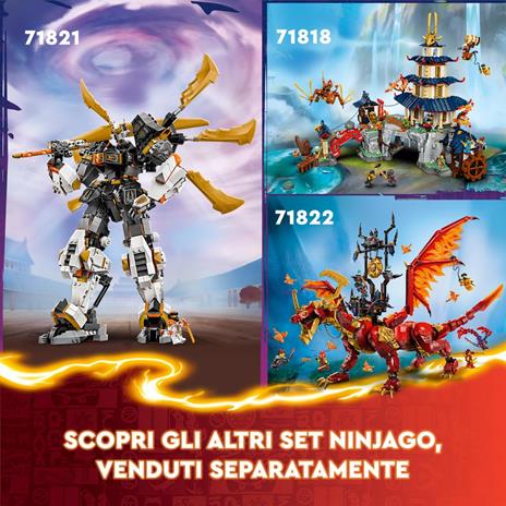 LEGO NINJAGO 71818 Torneo: Arena di Battaglia, Giochi per Bambini 7+ Anni con 6 Minifigure e Tempio con Funzioni da Costruire - 6