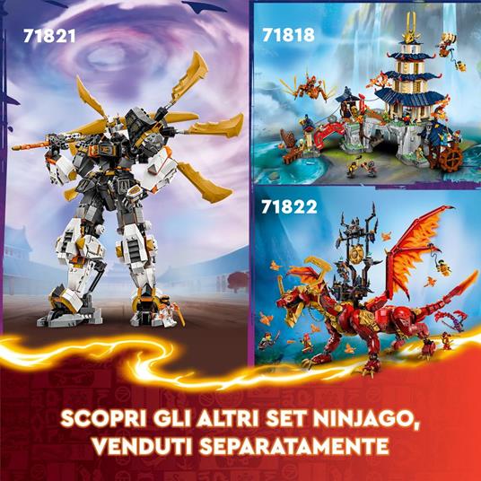 LEGO NINJAGO 71818 Torneo: Arena di Battaglia, Giochi per Bambini 7+ Anni con 6 Minifigure e Tempio con Funzioni da Costruire - 6