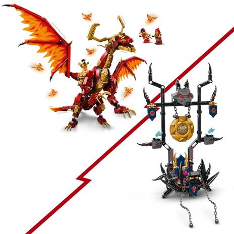 LEGO NINJAGO 71822 Drago-Sorgente del Movimento, Figura Giocattolo Snodabili, Giochi d'Avventura Bambini 6+ con 6 Minifigure - 4