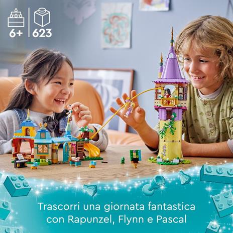LEGO Disney Princess 43241 La Torre di Rapunzel e lo Snuggly Duckling Giochi da Principesse per Bambini 6+ con Mini Bamboline - 2