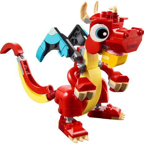 LEGO Creator 31145 3in1 Drago Rosso, Giochi per Bambini di 6+ Anni, Action Figure Ricostruibile in Pesce e Fenice Giocattolo - 7