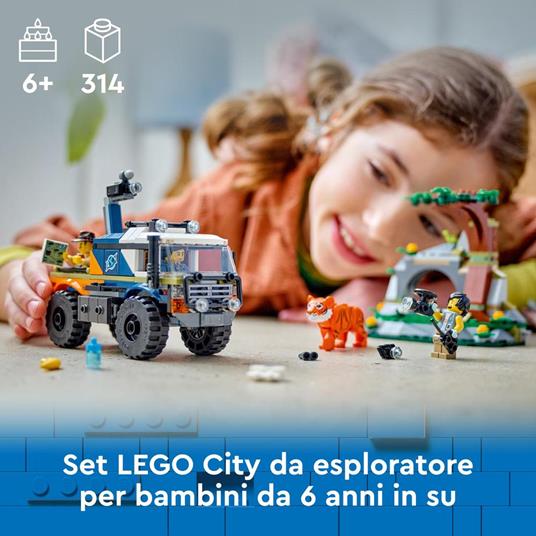 LEGO City 60426 Fuoristrada dell'Esploratore della Giungla, Camion Giocattolo con Minifigure e Tigre, Giochi per Bambini 6+ - 2