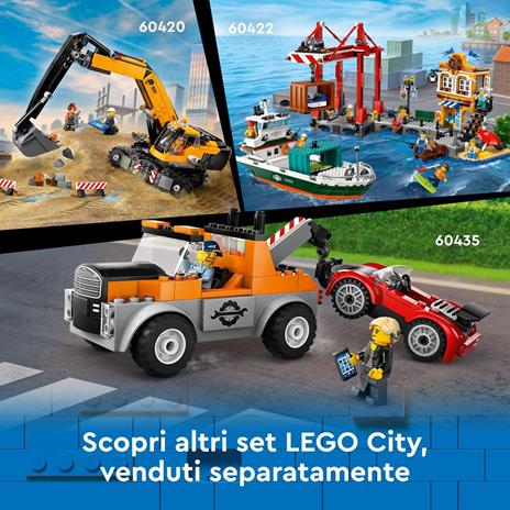 LEGO City 60420 Escavatore da Cantiere Giallo, Giochi Creativi per Bambini 8+, Veicolo Giocattolo da Cantiere e 3 Minifigure - 7
