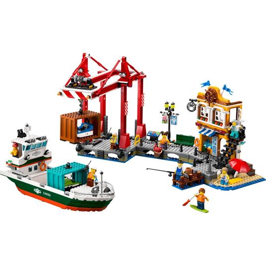 LEGO City 60422 Porto e Nave Merci, Giochi per Bambini 8+ con