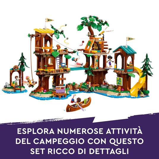 LEGO Friends 42631 La Casa sull'Albero al Campo Avventure, Gioco per Bambini 8+ con 5 Mini Bamboline e 5 Animali Giocattolo - 3