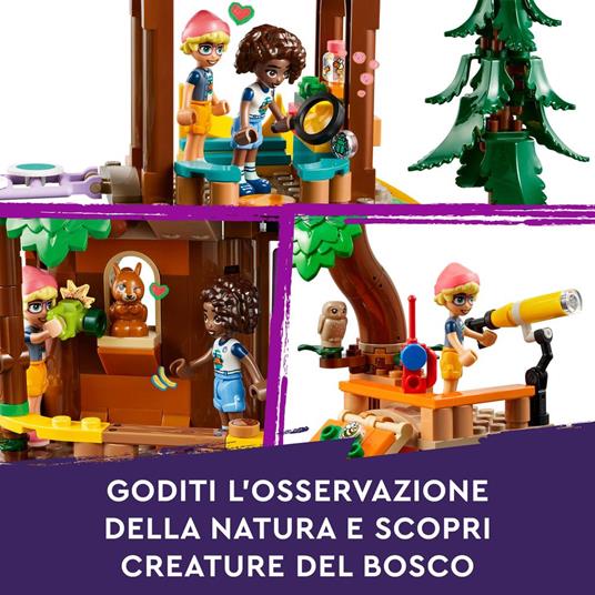 LEGO Friends 42631 La Casa sull'Albero al Campo Avventure, Gioco per Bambini 8+ con 5 Mini Bamboline e 5 Animali Giocattolo - 4