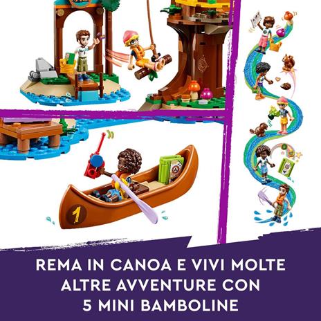 LEGO Friends 42631 La Casa sull'Albero al Campo Avventure, Gioco per Bambini 8+ con 5 Mini Bamboline e 5 Animali Giocattolo - 6
