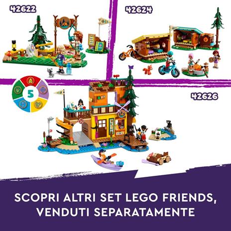 LEGO Friends 42631 La Casa sull'Albero al Campo Avventure, Gioco per Bambini 8+ con 5 Mini Bamboline e 5 Animali Giocattolo - 7