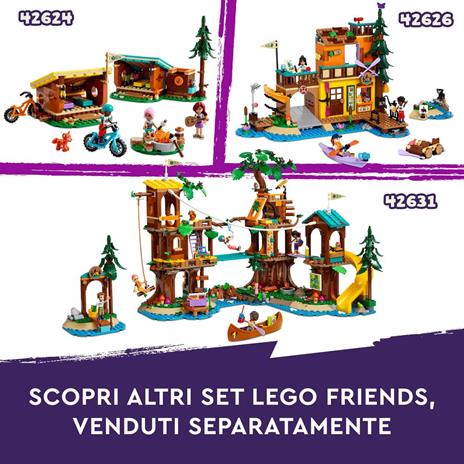 LEGO Friends 42631 La Casa sull'Albero al Campo Avventure, Gioco per Bambini 8+ con 5 Mini Bamboline e 5 Animali Giocattolo - 8