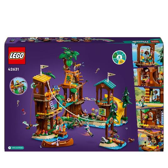 LEGO Friends 42631 La Casa sull'Albero al Campo Avventure, Gioco per Bambini 8+ con 5 Mini Bamboline e 5 Animali Giocattolo - 10