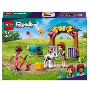 Giocattolo LEGO Friends 42607 Stalla del Vitellino di Autumn, Giochi per Bambini di 5+ Anni con Animali Giocattolo e 2 Mini Bamboline LEGO