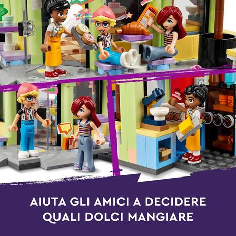 LEGO Friends 42618 Caffè di Heartlake City, Giochi Didattici per Bambini 6+, Negozio Giocattolo con 3 Mini Bamboline e Cane - 5