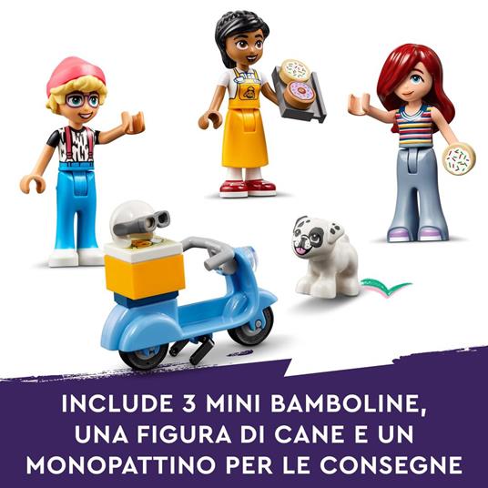 LEGO Friends 42618 Caffè di Heartlake City, Giochi Didattici per Bambini 6+, Negozio Giocattolo con 3 Mini Bamboline e Cane - 6