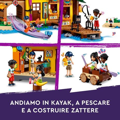 LEGO Friends 42626 Campo Avventura - Sport Acquatici, Giochi di Educativi per Bambini 7+ Anni con Molo e Campeggio Giocattolo - 4