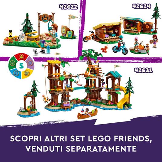 LEGO Friends 42626 Campo Avventura - Sport Acquatici, Giochi di Educativi per Bambini 7+ Anni con Molo e Campeggio Giocattolo - 6