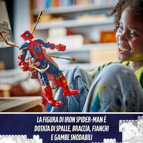 LEGO Marvel 76298 Personaggio Costruibile di Iron Spider-Man, Gioco per Bambini 8+, Supereroe Snodabile con 4 Braccia Extra - 3