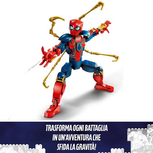 LEGO Marvel 76298 Personaggio Costruibile di Iron Spider-Man, Gioco per Bambini 8+, Supereroe Snodabile con 4 Braccia Extra - 6