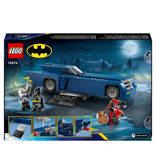 LEGO DC 76274 Batman con Batmobile vs. Harley Quinn e Mr. Freeze, Macchina Giocattolo del Supereroe, Gioco per Bambini 8+ - 9