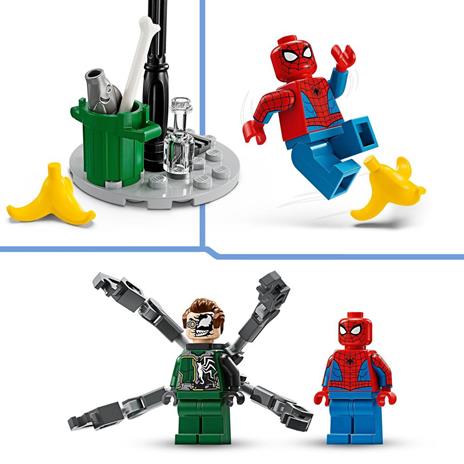 LEGO Marvel 76275 Inseguimento Sulla Moto: Spider-Man vs. Doc Ock Motocicletta Giocattolo Spara Ragnatele per Bambini 6+ Anni - 5