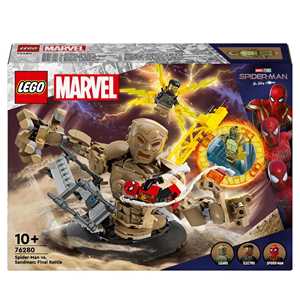 Giocattolo LEGO Marvel 76280 Spider-Man vs. Uomo Sabbia: Battaglia Finale con Minifigure dei Cattivi, Gioco per Bambini 10+, Idea Regalo LEGO
